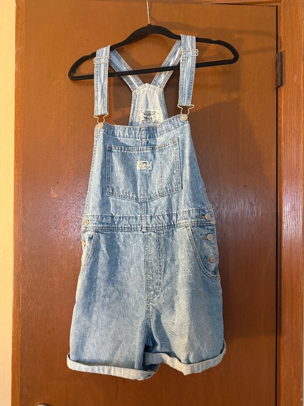 Levis short overalls light wash size medium M